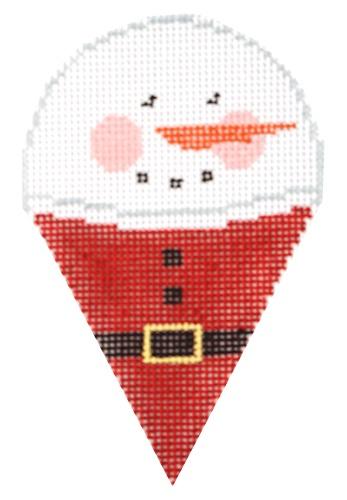 Santa Snow Cone Painted Canvas Kathy Schenkel Designs - 1