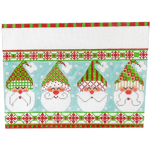 Santa Stocking Cuff CH Painted Canvas Danji Designs - 1