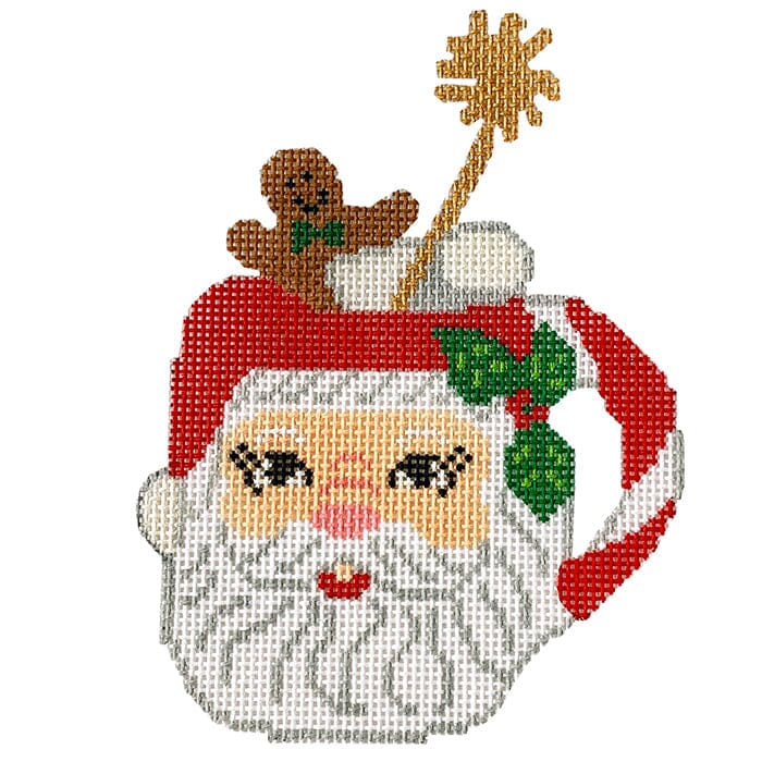Santa Sweets Mug Painted Canvas Jessica Tongel Designs - 1