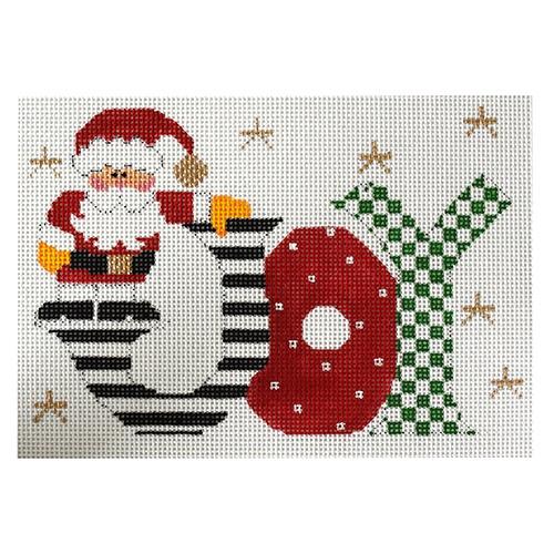 Santa's Joy with Stitch Guide Painted Canvas The Princess & Me
