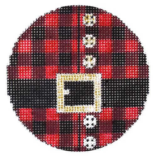 Santa's Plaid Shirt Painted Canvas Alice Peterson Company - 1