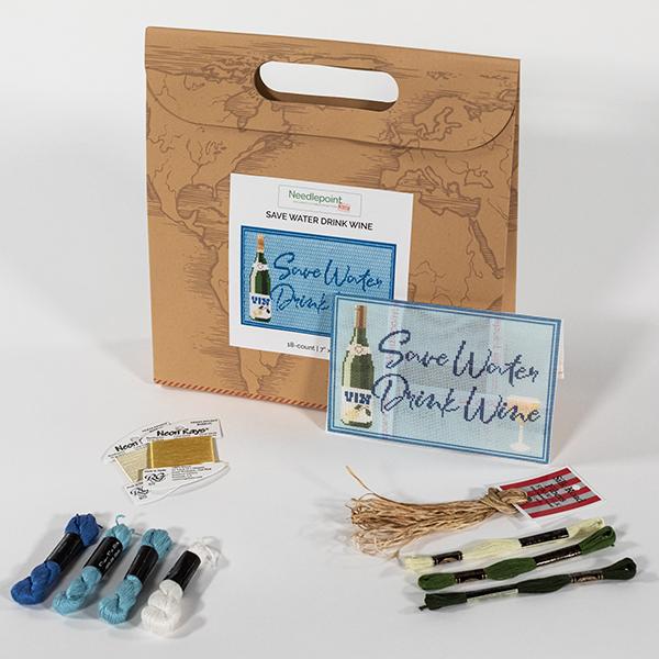 Save Water Drink Wine Kit Kits Needlepoint To Go 