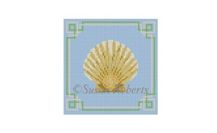 Scallop Coaster Painted Canvas Susan Roberts Needlepoint Designs Inc. - 1