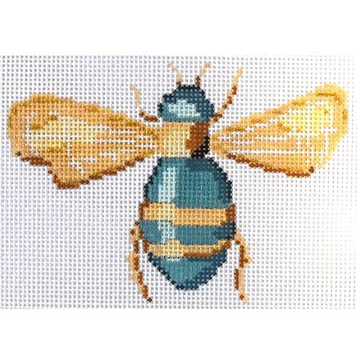 Scarab Collection Turquoise Painted Canvas The Plum Stitchery - 1