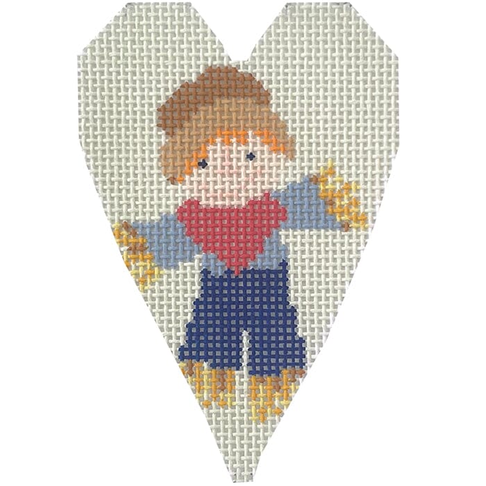 Scarecrow Heart Painted Canvas NeedleDeeva - 1