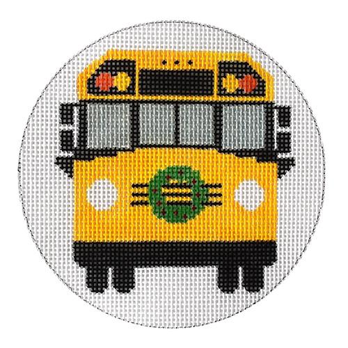 School Bus Ornament Painted Canvas Vallerie Needlepoint Gallery - 1
