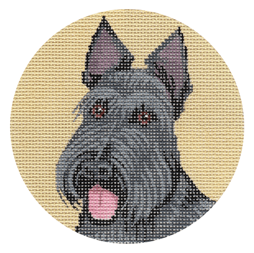 Scottie Ornament Painted Canvas Labors of Love Needlepoint - 1