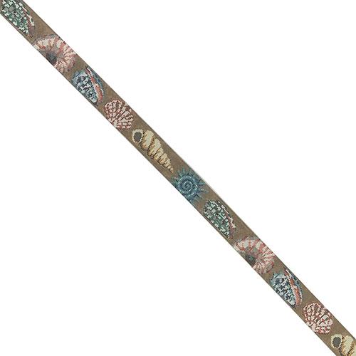 Sea Shells Turquoise & Pink Combo Belt Painted Canvas Alice Peterson Company - 1