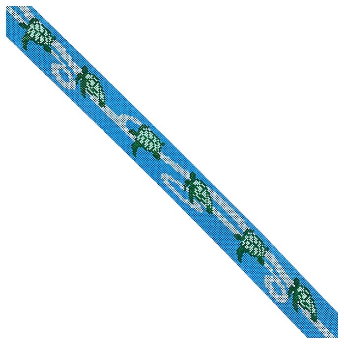 Sea Turtle Belt Riding the Current Painted Canvas Blue Ridge Stitchery - 1