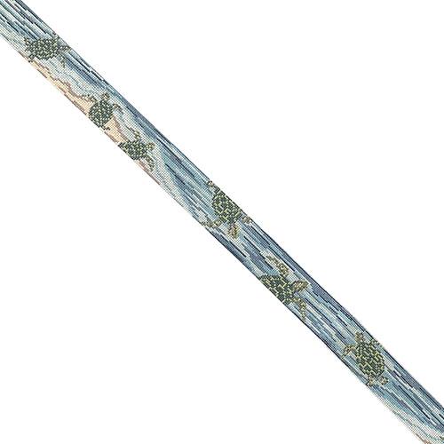 Sea Turtles Swimming Belt Painted Canvas Needle Crossings - 1