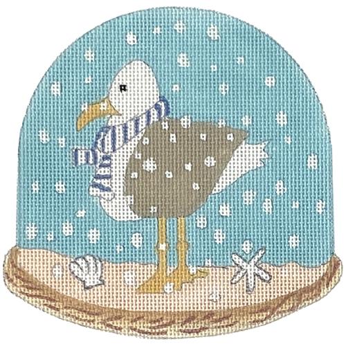 Seagull Snow Globe Painted Canvas All About Stitching/The Collection Design - 1