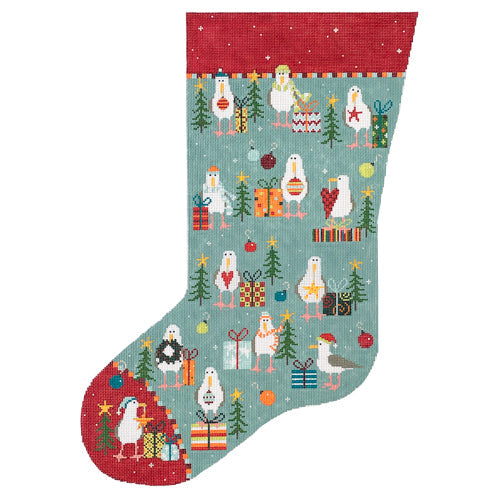 Seagull Stocking Painted Canvas Pippin - 1