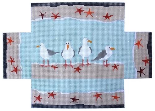 Seagulls Doorstop Painted Canvas Pippin 