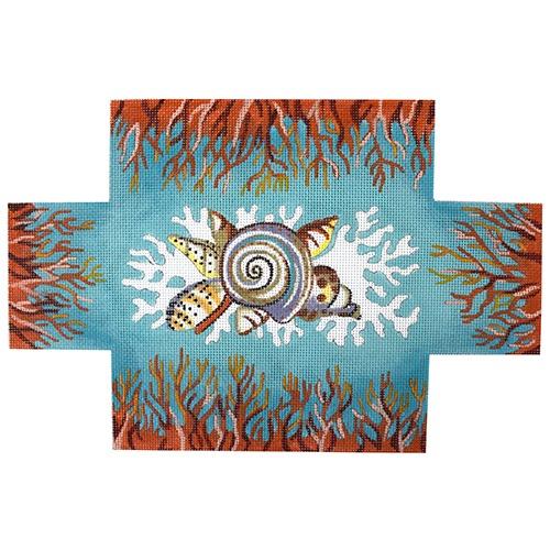 Seashell Coral Brick Cover Painted Canvas Colors of Praise 