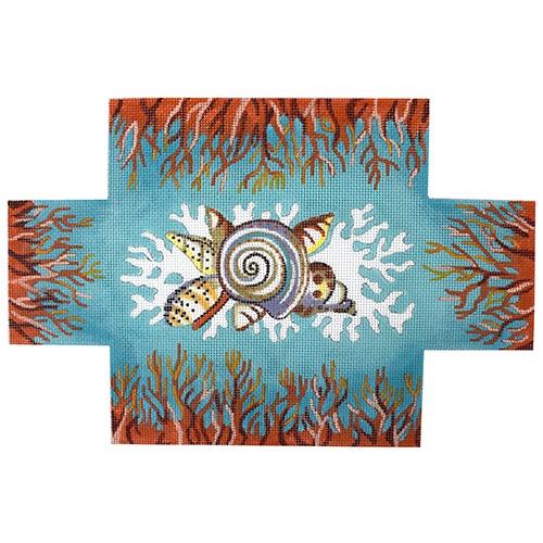 Seashell Coral Brick Cover Painted Canvas Colors of Praise - 1