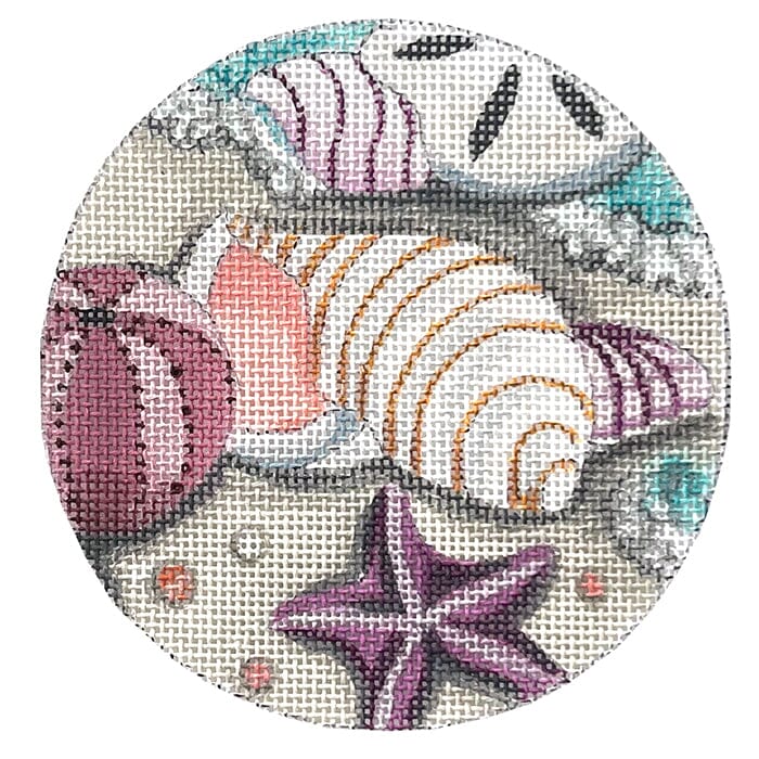 Seashells Ornament Painted Canvas Alice Peterson Company - 1