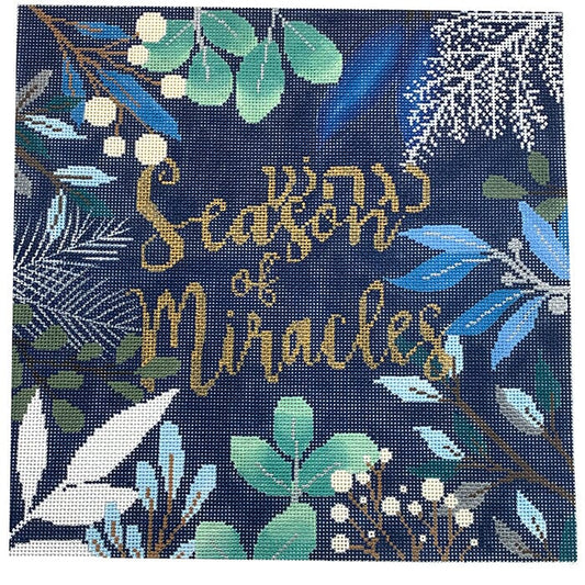 Season of Miracles Pillow Painted Canvas Laura Love Designs 
