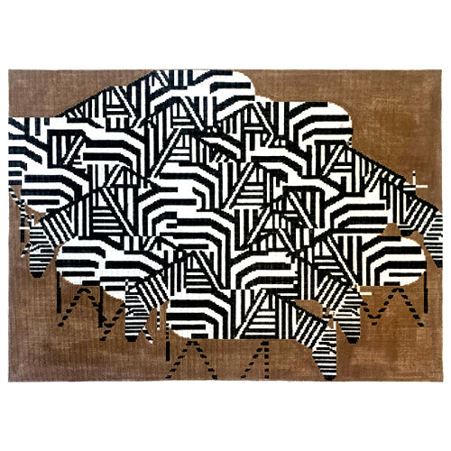 Serengeti Spaghetti on 18 Painted Canvas Charley Harper - 1
