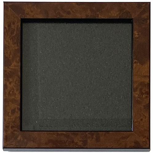 Set of 4 Glass Top Burl Coasters Chestnut Accessories Vallerie Needlepoint Gallery - 1