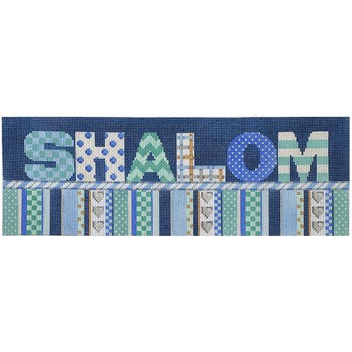 Shalom Sign Painted Canvas Associated Talents - 1