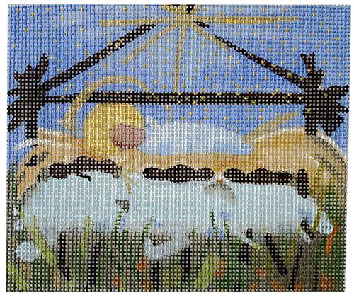 Sheep at the Manger Painted Canvas Walkers Wholesale
