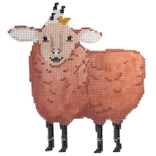 Sheep Painted Canvas The Plum Stitchery - 1