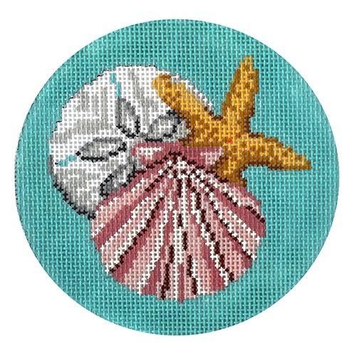 Shell Group Painted Canvas Needle Crossings - 1