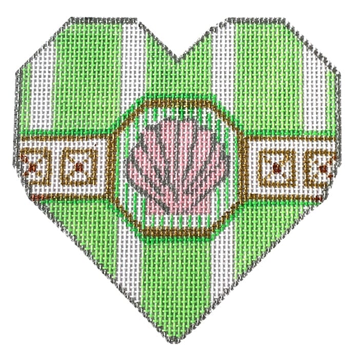 Shell Heart with SG Painted Canvas Patricia Sone - 1