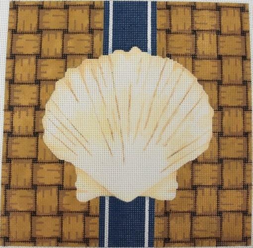 Shell / Wicker Square Painted Canvas Associated Talents