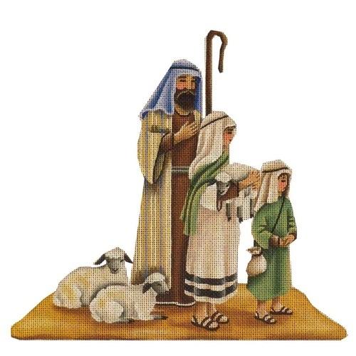 Shepherds Painted Canvas Rebecca Wood Designs - 1