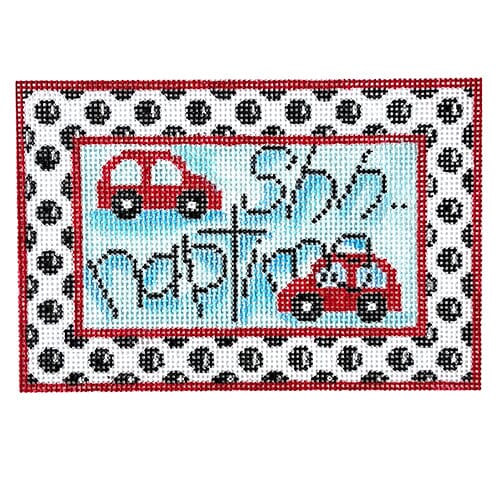 Shh Naptime Cars/Dots Painted Canvas Associated Talents 