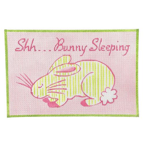 Shh...Bunny Sleeping Painted Canvas Kate Dickerson Needlepoint Collections - 1