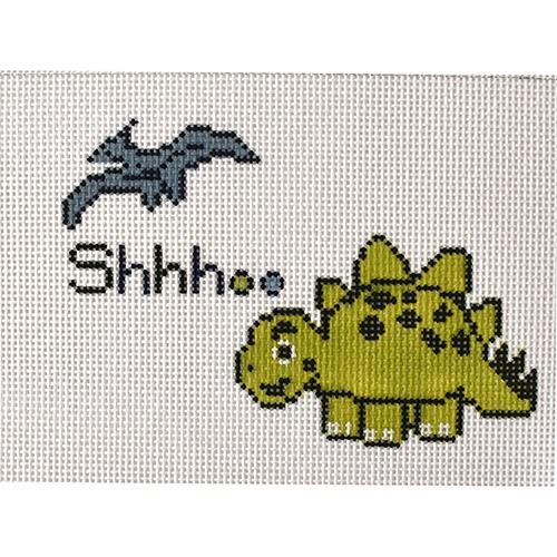 Shhh..Dinosaur Painted Canvas J. Child Designs - 1