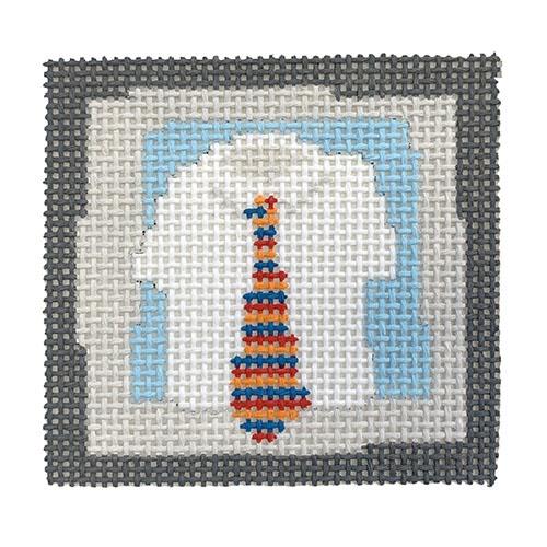 Shirt - Blue Background Painted Canvas Pippin