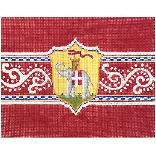 Siena Torre Elephant Painted Canvas Tina Griffin Designs - 1
