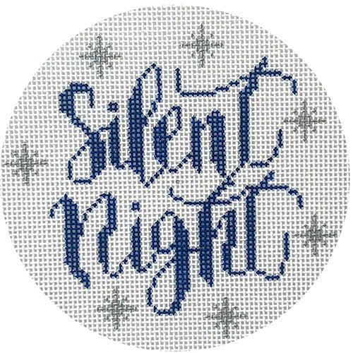 Silent Night Round Painted Canvas A Poore Girl Paints - 1