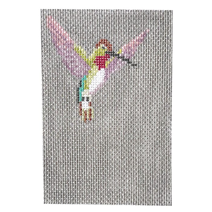 Silver Hummingbird Passport Insert Painted Canvas Rachel Barri Designs - 1