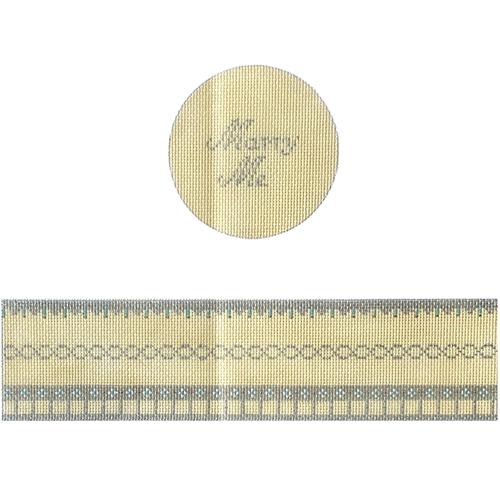 Silver Marry Me Hinged Box with Hardware Painted Canvas Funda Scully - 1
