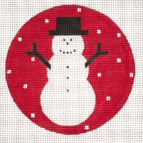 Simple Snowman, Red Painted Canvas Pepperberry Designs - 1