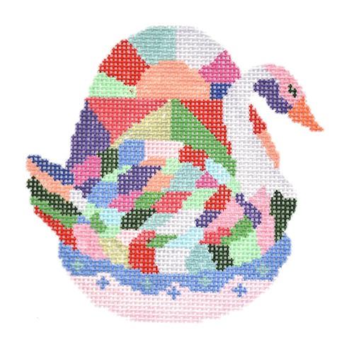 Six Geese A Laying Painted Canvas The Plum Stitchery - 1