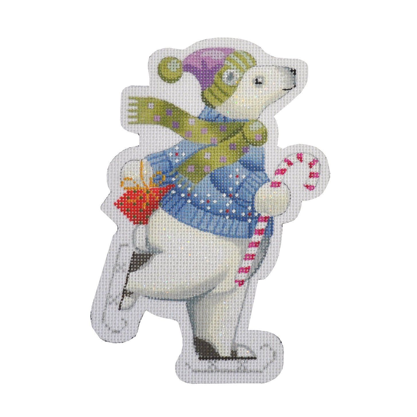 Skating Polar Bear Painted Canvas Kirk & Bradley - 1