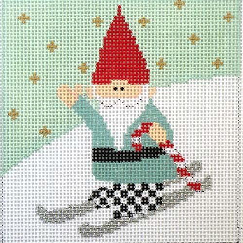 Skiing Gnome Painted Canvas The Princess & Me