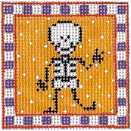 Skinny Skeleton with Stitch Guide Painted Canvas The Princess & Me