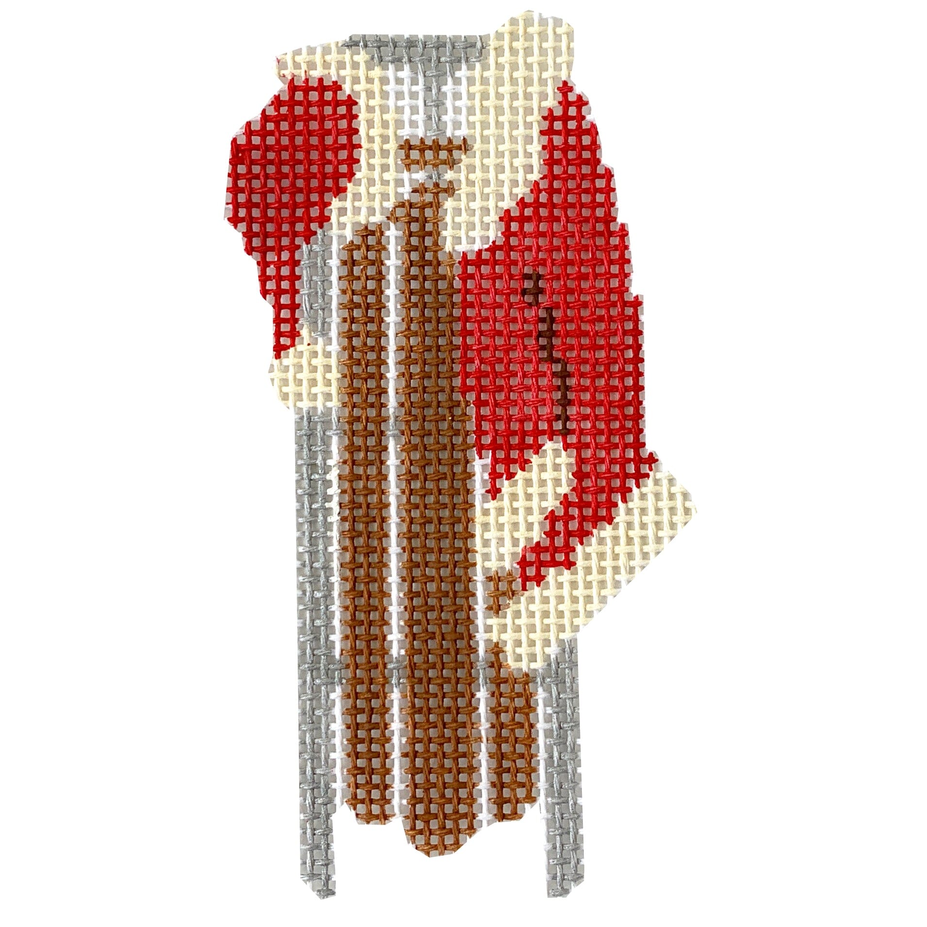 Sled with Santa Outfit Painted Canvas Anne Fisher Needlepoint LLC - 1