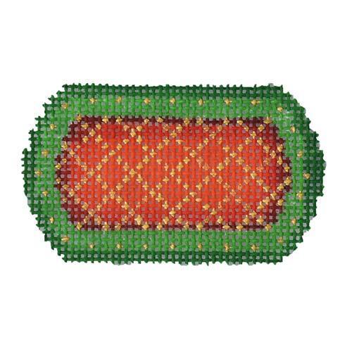 Sleigh Diamond Pattern Painted Canvas Burnett & Bradley - 1