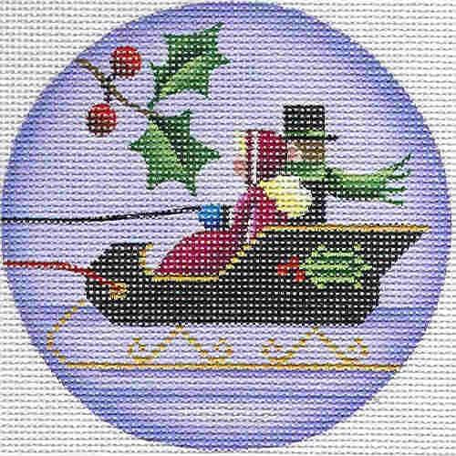 Sleigh Ride Painted Canvas Rebecca Wood Designs - 1