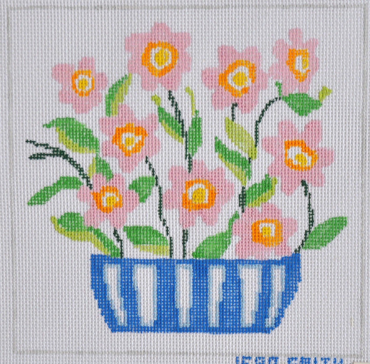 Small Bouquet #23 Painted Canvas Jean Smith