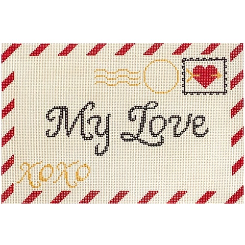 Small Love Letter Painted Canvas Rachel Donley - 1