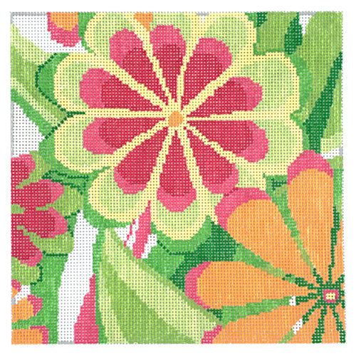 Small Orange Sherbert Garden #1 Painted Canvas Jean Smith - 1
