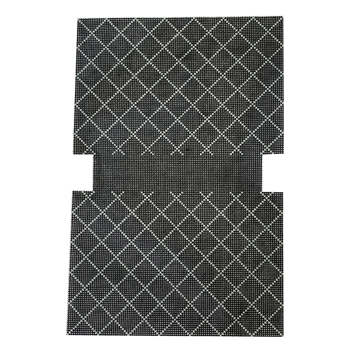 Small Quilted Bag Black Painted Canvas Kimberly Ann Needlepoint - 1